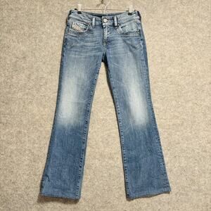 Diesel Jeans Womens Size 29 Blue Medium Wash Low Rise Straight Leg Denim Pants